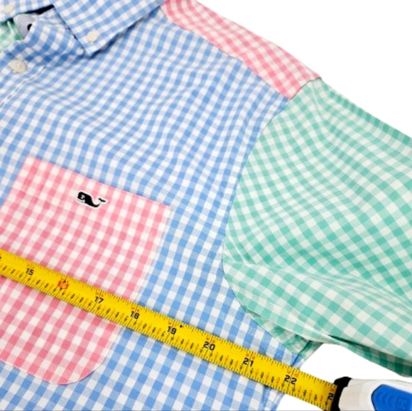 Vineyard Vines Carleton Gingham Party Stretch Classic Fit Tucker Shirt - Picture 7 of 9
